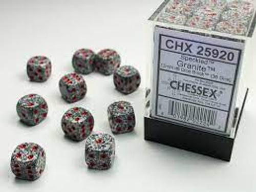 Chessex: 36Ct Speckled D6 Dice Set Granite (CHX25920)