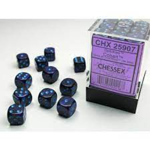 Chessex: 36Ct Speckled D6 Dice Set Cobalt (CHX25907)