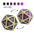 DnDWoW: 7Ct Color Shift Polyhedral Dice Set: Gold Wizard (DHWGBP)