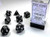 Chessex: 7Ct Opaque Polyhedral Dice Set Black/White (CHX25408)