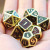 DnDWoW: 7Ct Iridescent Polyhedral Dice Set: Gold Summer (DHVG)