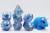 Polyhedral Dice Set: Blue Triceratops