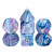 Polyhedral Dice Set: Blooming Violets