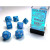 Chessex: 7Ct Opaque Polyhedral Dice Set: Light Blue/white