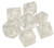 Chessex: 7Ct Translucent Polyhedral Dice Set: Clear/white