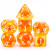 Orange Tangerine Polyhedral Dice Set