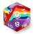 55mm Chonk Rubber Silicon D20: Rainbow Realms