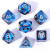 Wyrmforged Rollers: Rounded Edge 7 Piece Dice Set: Dragon Eye: Blue