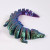 3D Printed Articulated Crocodile: Green/Blue/Purple