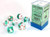 Chessex: 7Ct Gemini Polyhedral Dice Set Mint Green-White/orange (CHX30020)