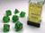 Chessex: 7Ct Borealis Polyhedral Dice Set Maple Green/Yellow (CHX27565)