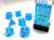 Chessex: 7Ct Frosted Polyhedral Dice Set Caribbean Blue/White (CHX27416)
