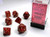 Chessex: 7Ct Scarab Polyhedral Dice Set Scarlet/Gold (CHX27414)