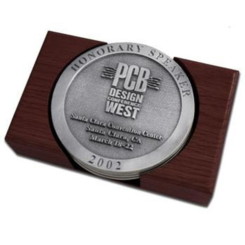4 Pewter Coaster Set 4 Pewter Coaster Set