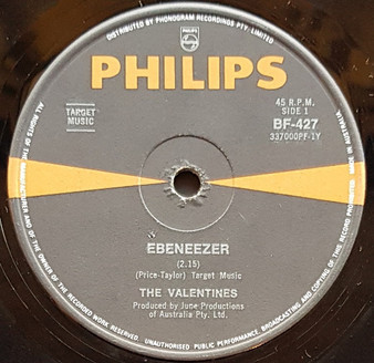 The Valentines  - Ebeneezer VG