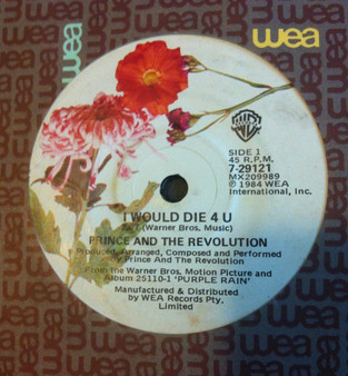 Prince And The Revolution - I Would Die 4 U VG+