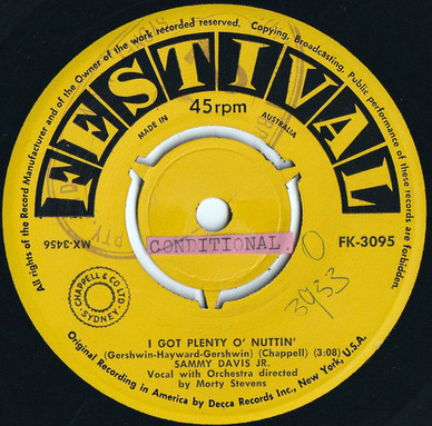 Sammy Davis Jr. - I Got Plenty O' Nuttin' VG+