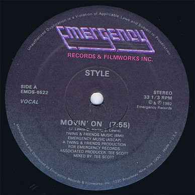 Style  - Movin' On VG+