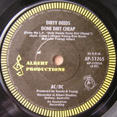 AC/DC - Dirty Deeds Done Dirt Cheap VG+