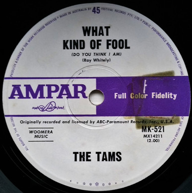 The Tams - What Kind Of Fool (Do You Think I Am) / Laugh It Off VG+