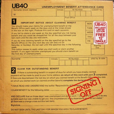 UB40 - Signing Off VG+