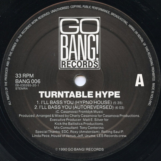 Turntable Hype - I'll Bass You / Turntable Hype