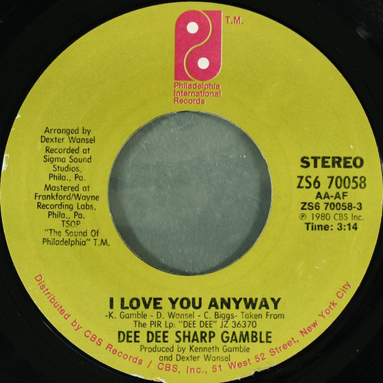Dee Dee Sharp Gamble - I Love You Anyway VG+