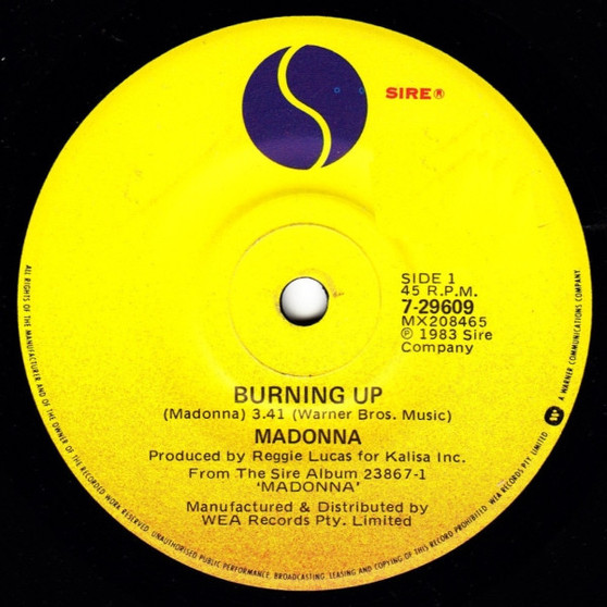Madonna - Burning Up VG+
