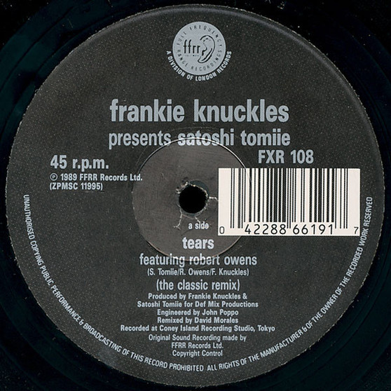 Frankie Knuckles Presents Satoshi Tomiie - Tears (The Classic Remix) VG+