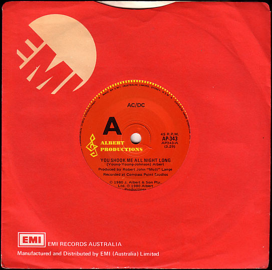AC/DC - You Shook Me All Night Long VG+