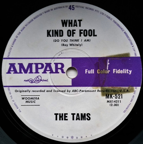 The Tams - What Kind Of Fool (Do You Think I Am) / Laugh It Off VG+