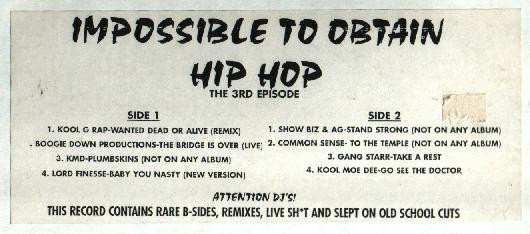 Various - Impossible To Obtain Hip Hop (The 3rd Episode) VG+