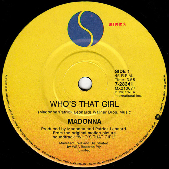 Madonna - Who's That Girl VG+