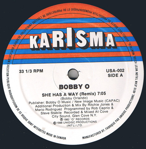 Bobby O* - She Has A Way (Remix) VG+
