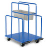 Heavy duty lumber and panel cart with basket