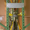 Pallet racking safety straps work well for pallet rack with spacers, protecting the hard to reach area between racks