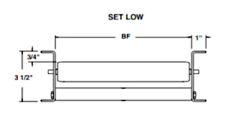 Gravity Roller Straight  -  Galvanized 1-3/8" Roller - 18 ga.