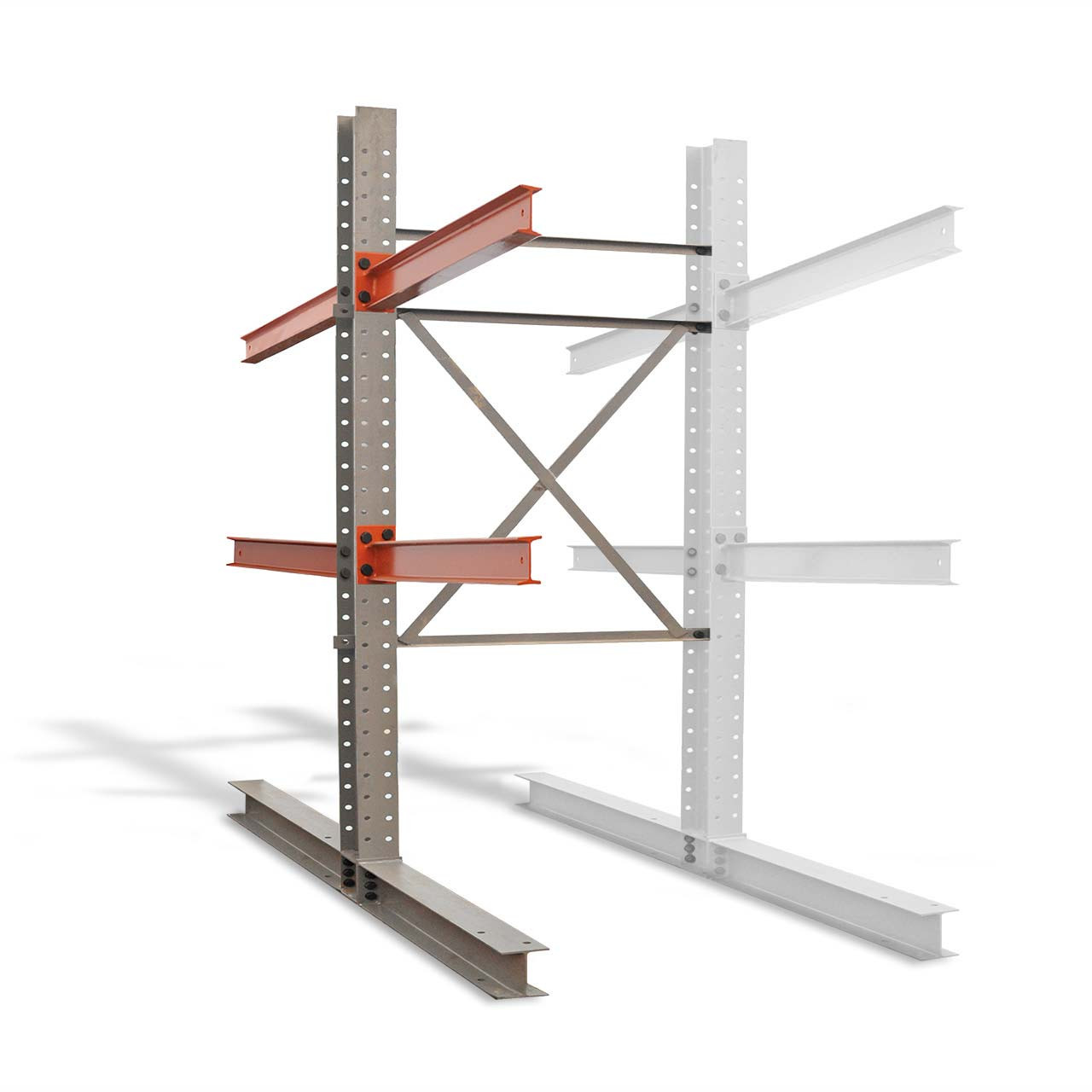 Rayonnage Cantilever double face - Rayonnage charges longues