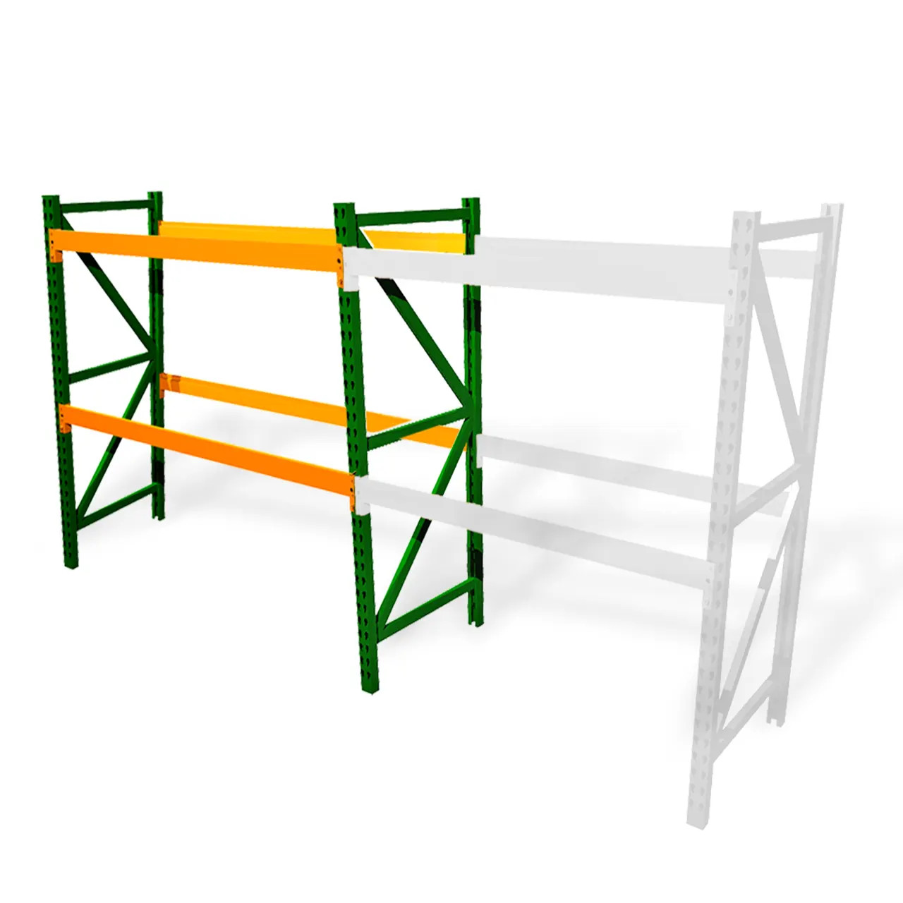 42"D Interlake Adder Pallet Rack Kits with Pallet Supports - Ship from Sumter SC