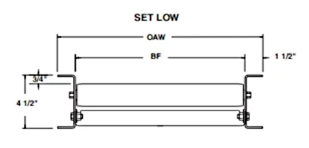 Gravity Roller Straight- 1.9" Roller - 12 ga.