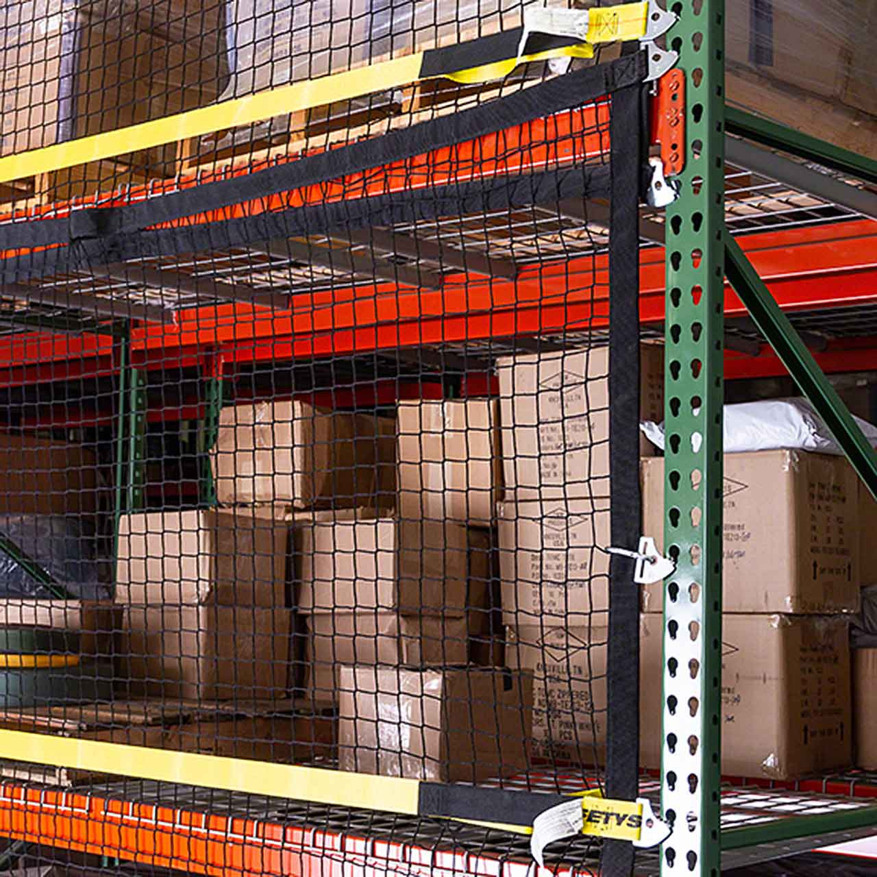 Keep products safe from falls with modular safety netting