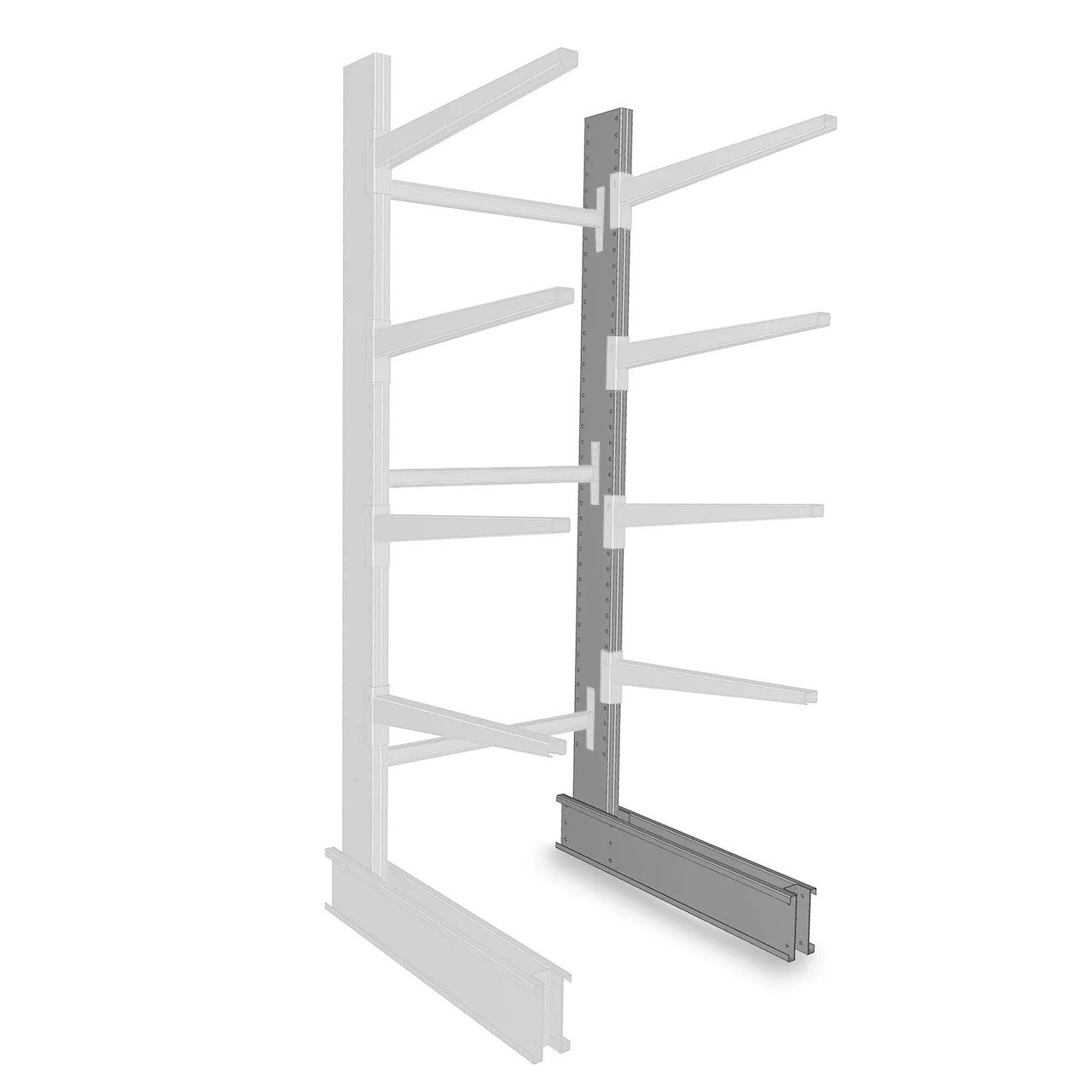 Single sided cantilever racking