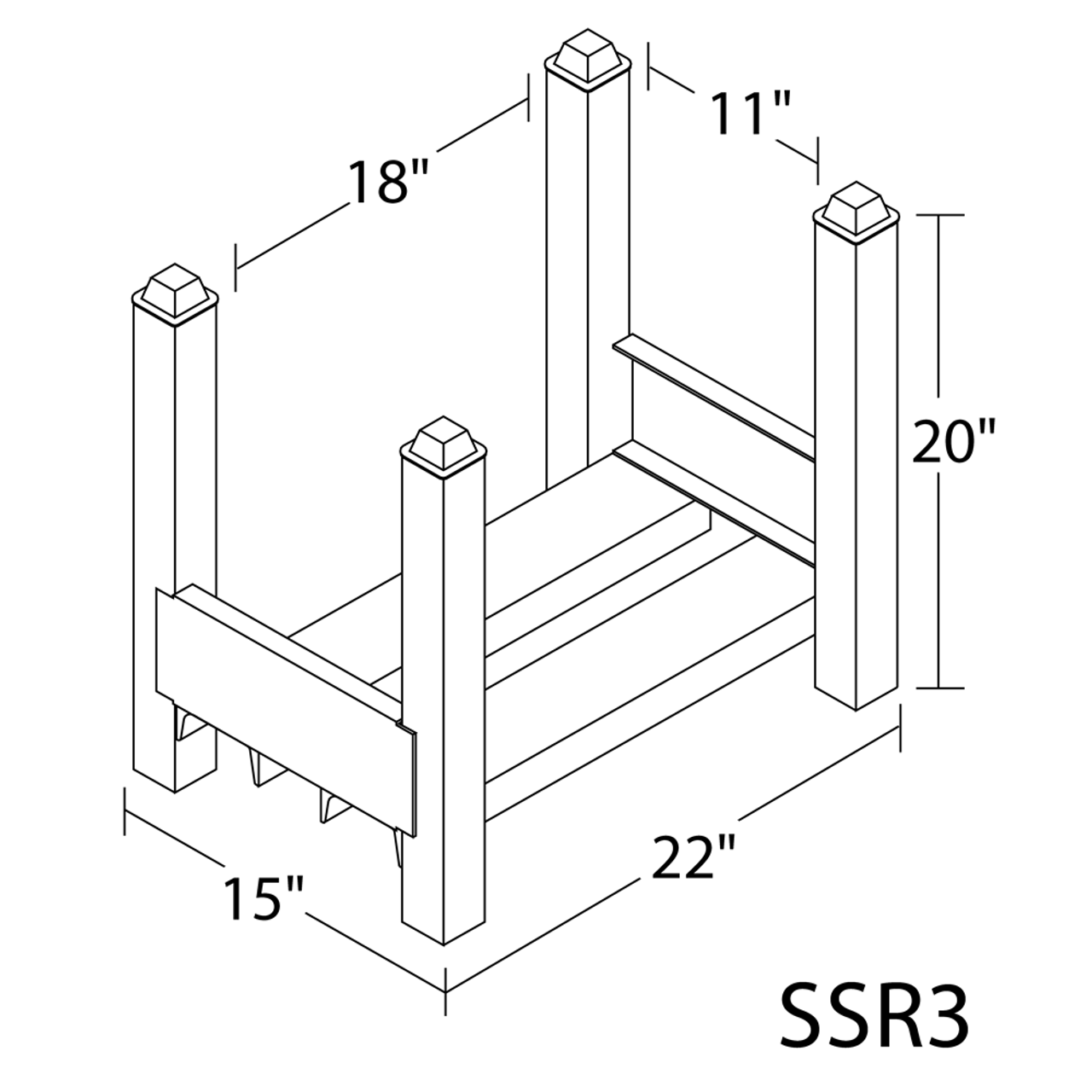SSR3 steel stack shelf