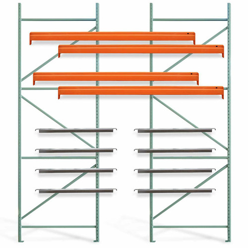 42" Pallet racking starter kit with pallet supports