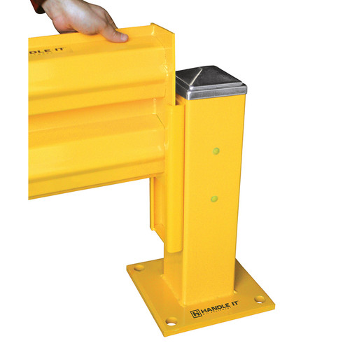 Handle It lift out adapters transform normal guard rail columns to slide out columns Handle It lift out adapters transform normal guard rail columns to slide out columns