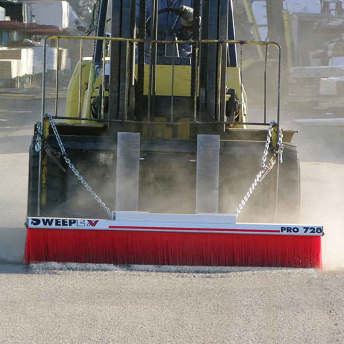 Forklift Mounted Broom - Pro Series In Action!