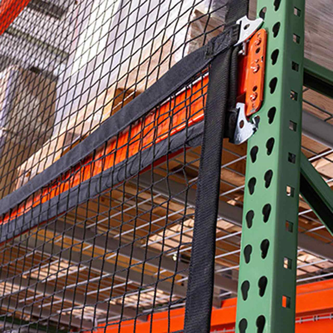 Modular safety netting can be used in teardrop pallet racking