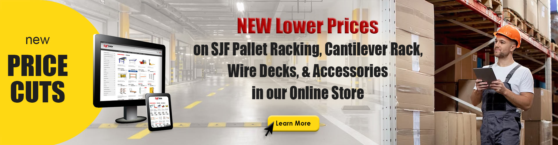 We've lowered prices on racking
