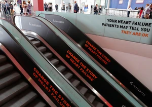 Escalator Railing Branding at South Access from Level -1
