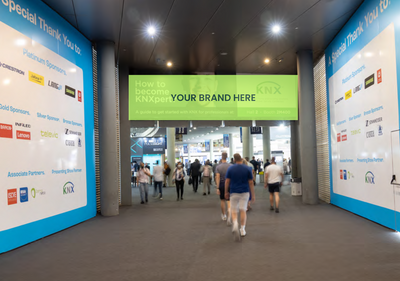 Banner on access to Hall 2